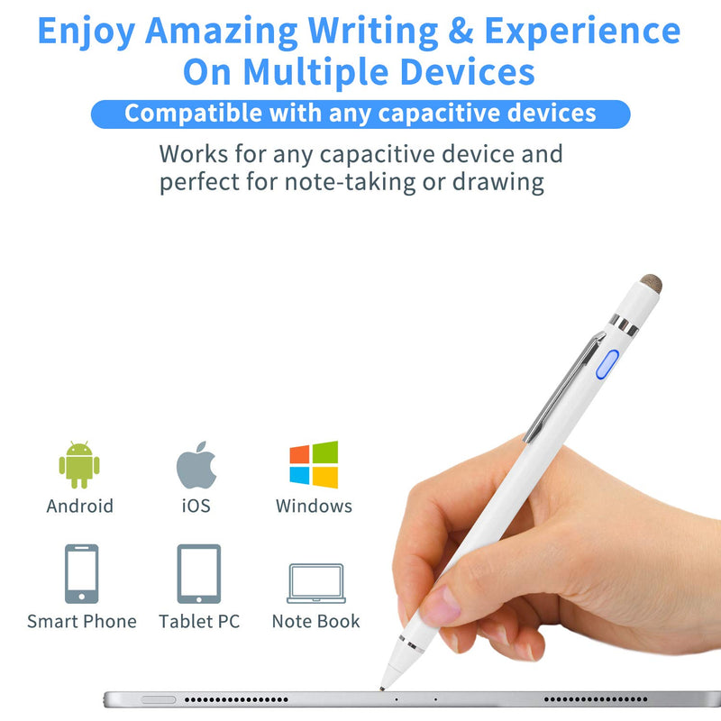 [Australia - AusPower] - Stylus for Smsung Galaxy S20, S20+ Pencil, EVACH Rechargeable Digital Pencil with 1.5mm Ultra Fine Tip Stylus Pen for Smsung Galaxy S20, S20+, White 