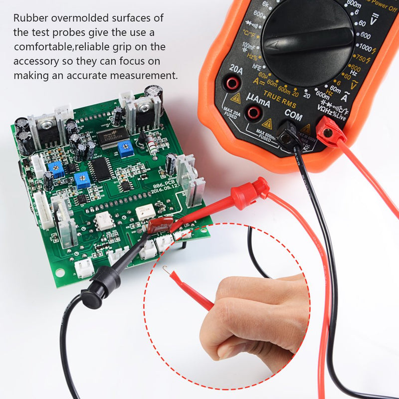 [Australia - AusPower] - Electrical Multimeter Test Leads Set with Alligator Clips Test Hook Test Probes Lead Professional Kit 1000V 10A CAT.II dm-0509 
