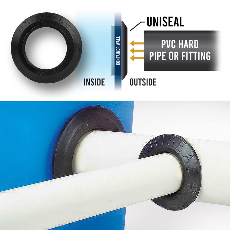 [Australia - AusPower] - 1 1/4'' UNISEAL Flexible Tank Adapter (Bulkhead) - 12 Pack 