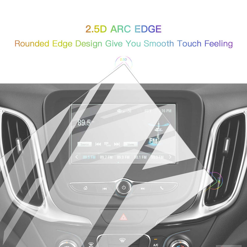 [Australia - AusPower] - Screen Protector Foils for 2018-2020 Equinox Navigation Display Tempered Glass 9H Hardness Anti Glare & Scratch HD Clear Chevrolet LCD GPS Touch Screen Protective Film (7In) 7In 