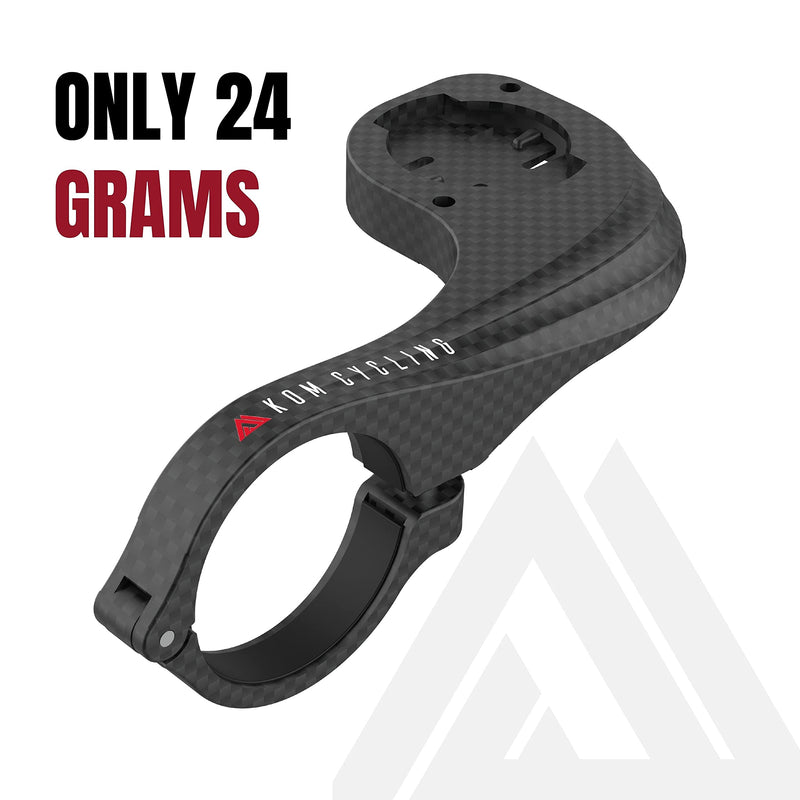 [Australia - AusPower] - KOM Cycling Wahoo Elemnt Mount Compatible with Multiple Wahoo Computers Including The Wahoo Elemnt Bolt, Elemnt Roam, Elemnt Mini, and Elemnt - Multiple Colors 24g Out Front Computer Mount Carbon 