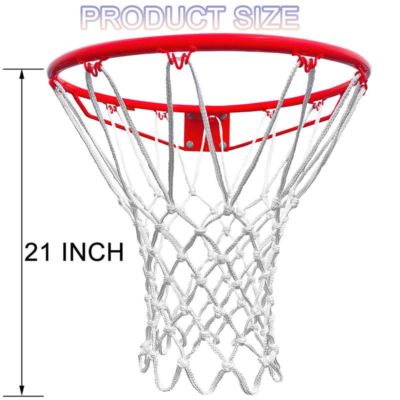 [Australia - AusPower] - LAO XUE Basketball Net Outdoor,(7.16 oz) Professional Heavy Duty Basketball Net Replacement,All Weather Anti Whip, Suitable for Outdoor Standard 12 Loops Basketball Hoop 