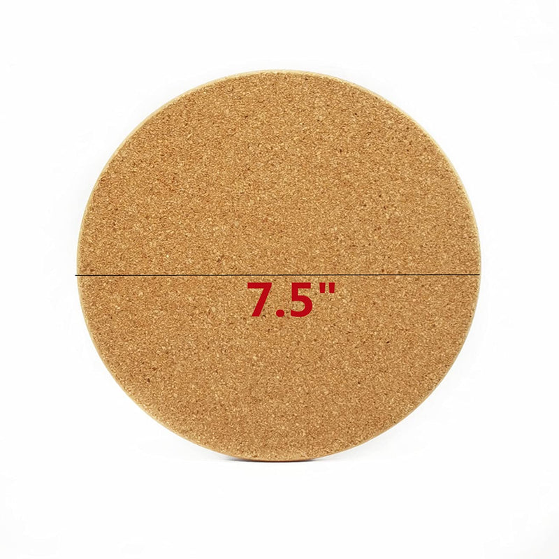 [Australia - AusPower] - Fannuoncc 7.5" Cork Trivet for Kitchen Hot Plate Coaster Pads , High Heat Pot , Heat Food Rack , Natural Plants Heat Resistant Cork Placemat (6 Pack) 