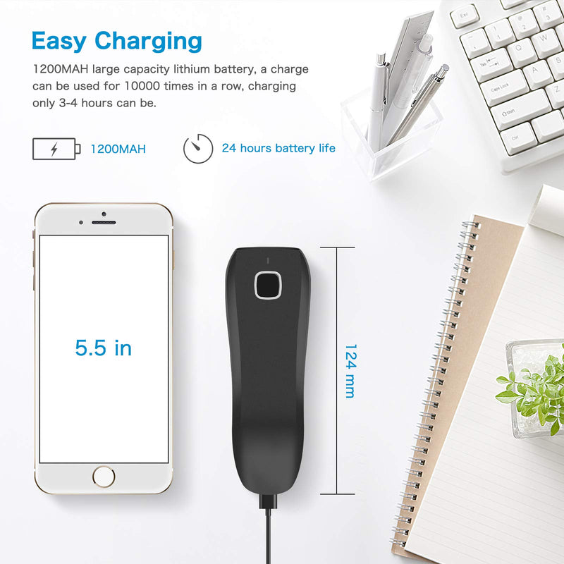[Australia - AusPower] - NETUM Bluetooth Barcode Scanner, Wireless 1D Laser USB Bar Code Reader Compatible with Smart Phone, Tablet, PC for Store, Supermarket, Warehouse - C830 