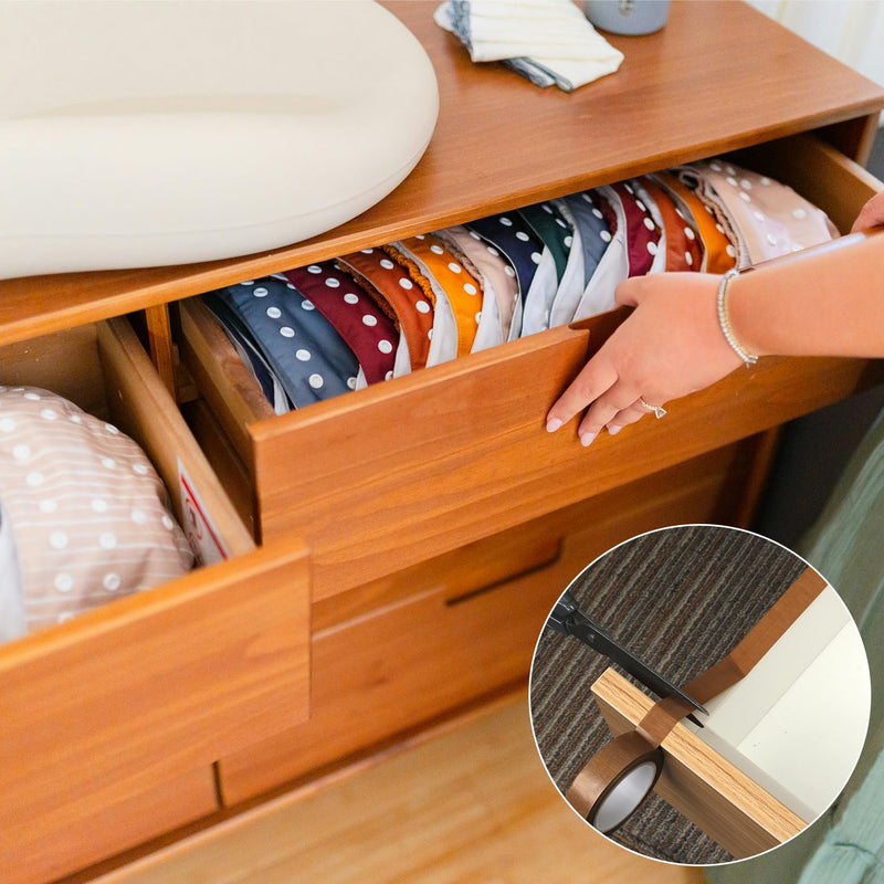 [Australia - AusPower] - NQEUEPN 2 Rolls 0.51inx32.81ftÂ Low Friction Tapes,Â Abrasion Squeak Resistant Drawer SlideÂ GlideÂ Tape PTFE Surface Protection Tape for Wood Drawer Cabinet Curtain Furniture (Brown) 