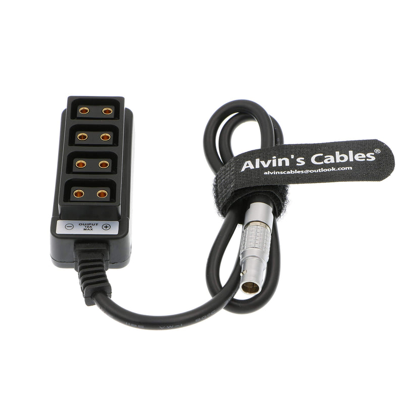 [Australia - AusPower] - Alvin's Cables 2 Pin Male to 4 D Tap Female Splitter Cable for ARRI RED DSMC2 Jetpack RTmotion Sidekick Straight 2 pin 