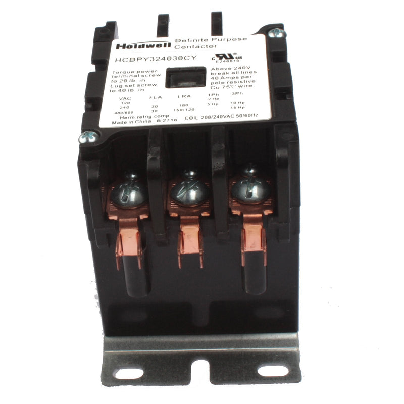 [Australia - AusPower] - Holdwell 42BF35AG 3 Pole 20 Amp 25 Amp 30 Amp 240V Coil Definite Purpose Air Conditioner Contactor 