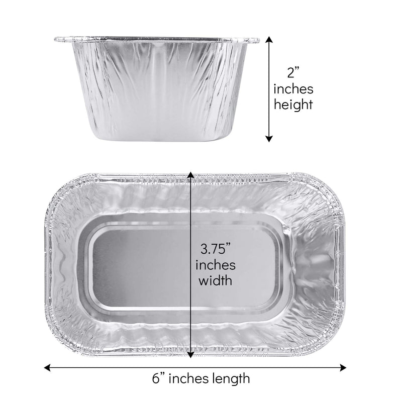 [Australia - AusPower] - Plasticpro [1 Lb 10 Pack] Disposable Loaf Pans Aluminum Tin Foil Meal Prep Bakeware - Cookware Perfect for Baking Cakes, Bread, Meatloaf, Lasagna 1 Pound 6'' X 3.75'' X 2'' 