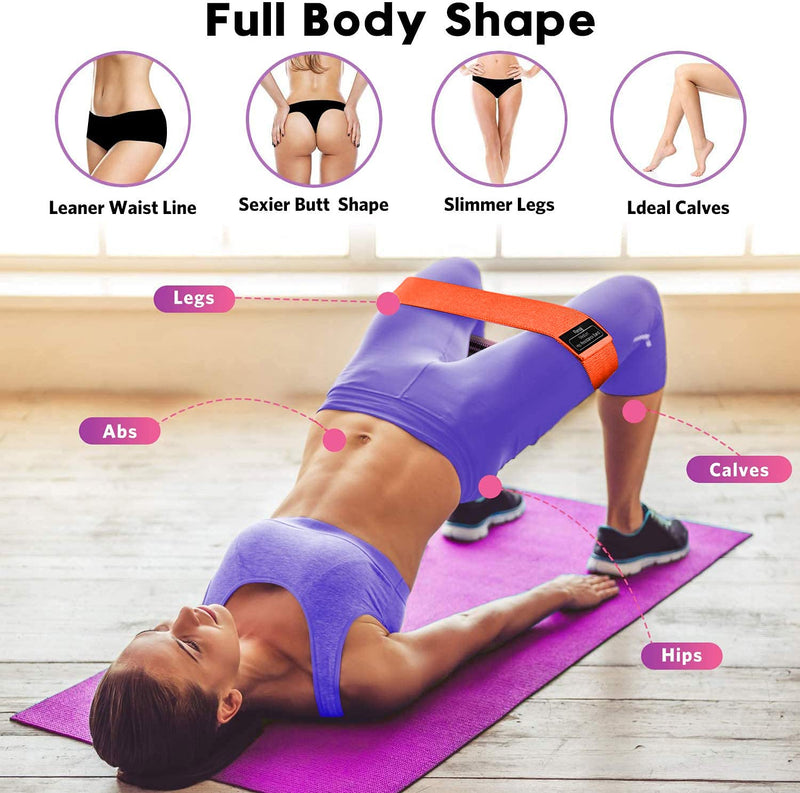 [Australia - AusPower] - Exercise Workout Bands, Resistance Bands for Women, 3 Levels Booty Bands for Legs and Butt 