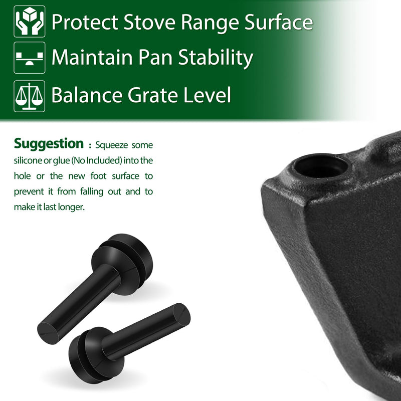 [Australia - AusPower] - WB02X24790 Grate Rubber Feet for GE Gas Stove Parts 1/5â€™â€™, GE Cooktop Replacement Range Parts for GE Stove Grate Rubber Bumpers, JGBS66REK3SS JGBS66REK4SS GE Profile Stove Top Rubber Bumpers 12 Pcs 