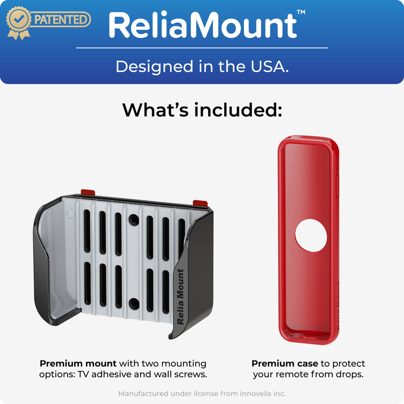 [Australia - AusPower] - ReliaMount Apple TV Mount (Black and Light Gray Apple TV Mount Plus Red Case) Black and Light Gray Apple TV Mount Plus Red Case 