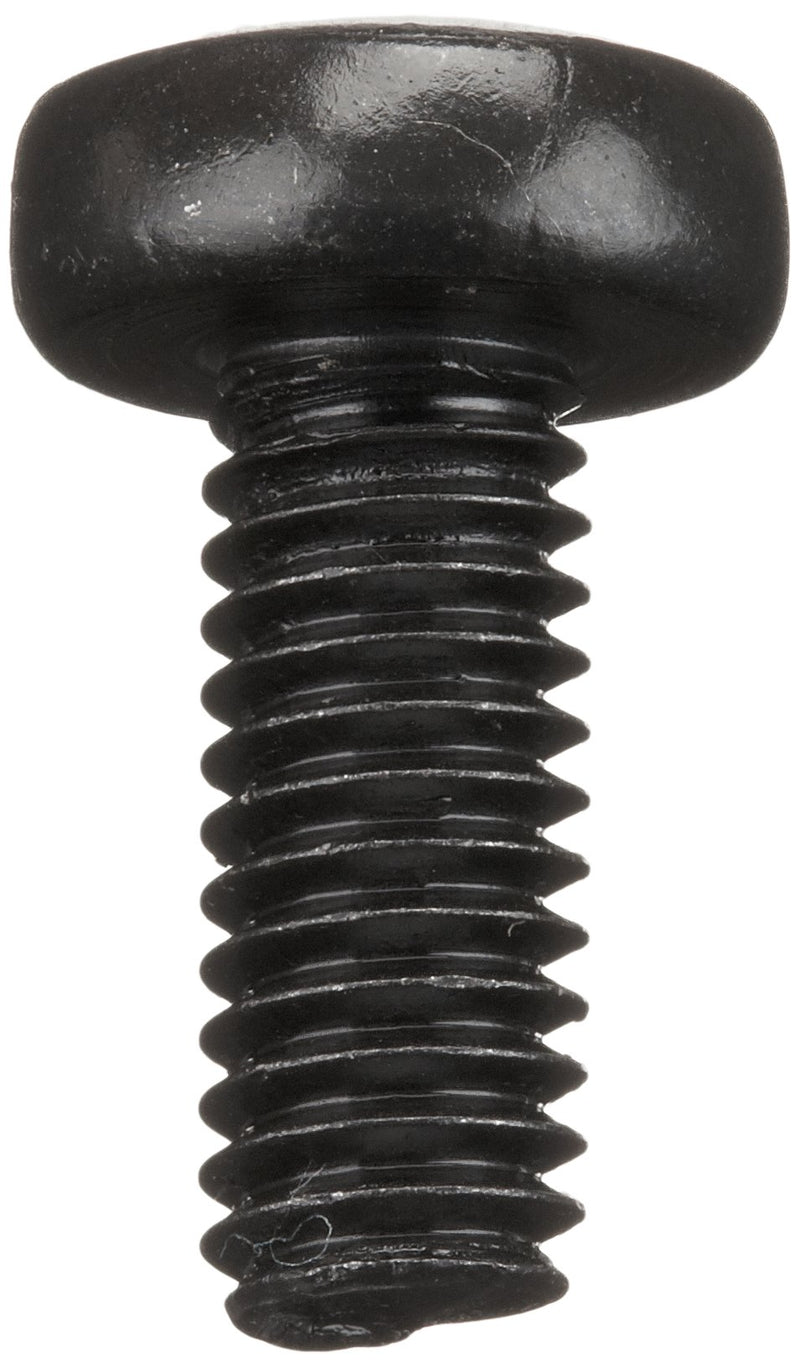 [Australia - AusPower] - Steel Pan Head Machine Screw, Black Oxide Finish, Meets DIN 7985, #2 Phillips Drive, M4-0.7 Thread Size, 10 mm Length, Fully Threaded, Import (Pack of 100) 
