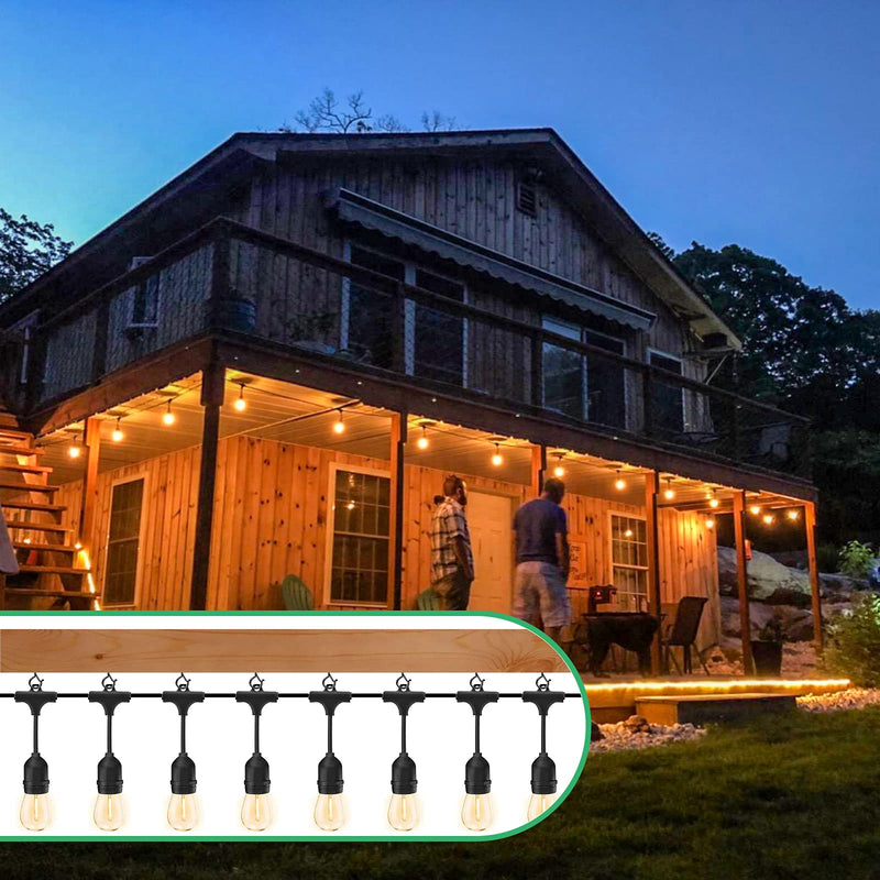 [Australia - AusPower] - Pack of 30 Screw Hooks for Outdoor String Lights, Q Hanger Outdoor Light Hooks with Safety Buckle, Windproof Ceiling Hooks for Hanging Christmas Lights, Fairy Lights, Plants and Cup, 2.2 Inches Black 6 Shaped Hooks 