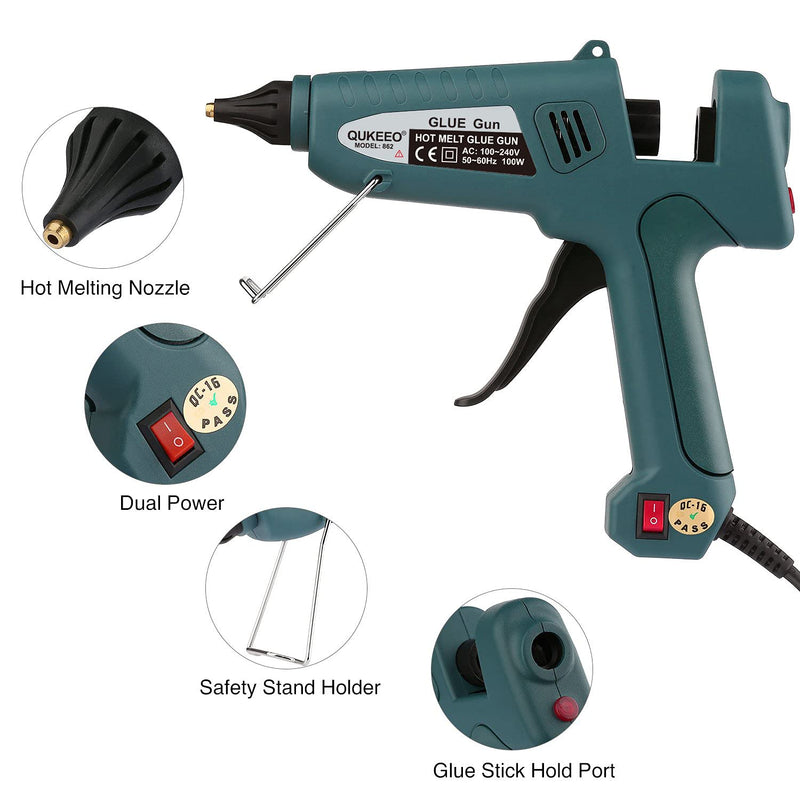 [Australia - AusPower] - Hot Glue Gun, QUKEEO-Q526 Full Size Glue Gun 100 Watts 