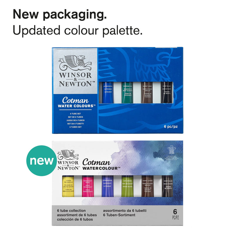 [Australia - AusPower] - Winsor & Newton Cotman Water Colour Paint, Set of 6, 8ml Tubes 0.27 Fl Oz (Pack of 8) 