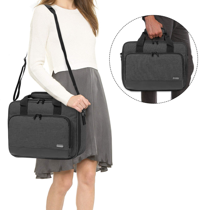 [Australia - AusPower] - Luxja Projector Case, Projector Bag with Accessories Storage Pockets (Compatible with Most Major Projectors), Medium(13.75 x 10.5 x 4.5 Inches), Black 