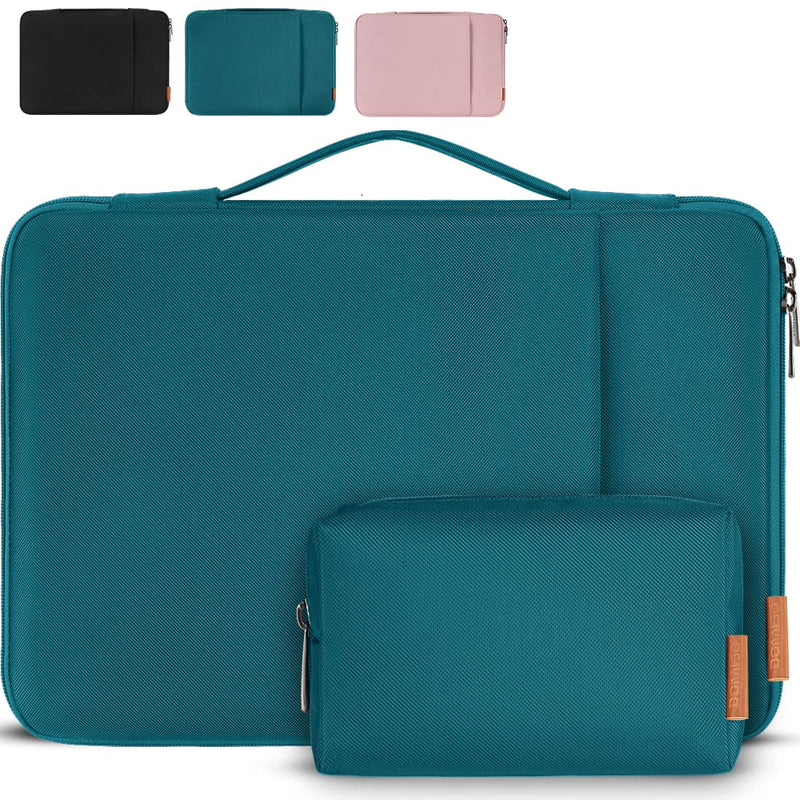 [Australia - AusPower] - DOMISO 15.6 inch Laptop Sleeve Case Water Resistant Shockproof Protective Computer Bag for 15.6" Notebook/HP Pavilion Envy 15/Dell XPS 15/IdeaPad ThinkPad,Turquoise Turquoise 