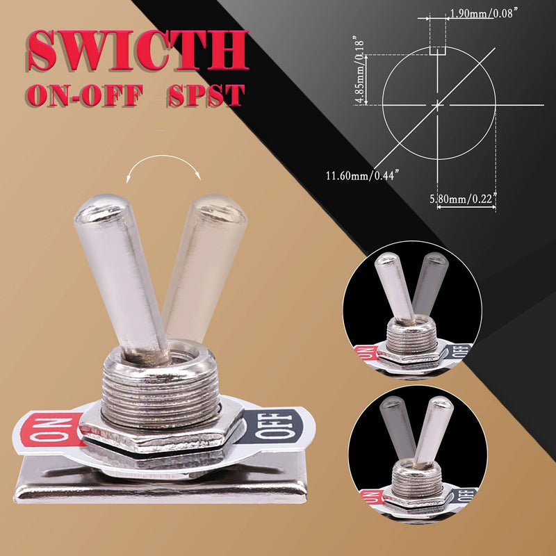 Twidec/3Pcs Heavy Duty Rocker Toggle Switch 16A 250V AC SPST 2 Position ...