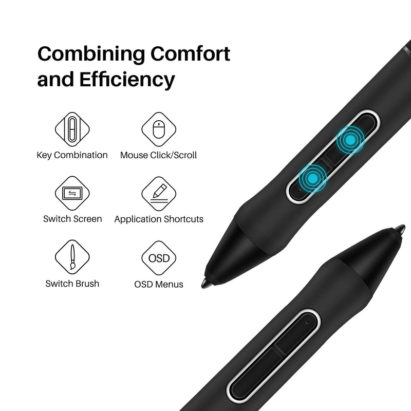 [Australia - AusPower] - HUION Battery-Free Stylus Digital Pen PW517 for Kamvas 13, Kamvas Pro 24 (4K), Kamvas 22 Plus, Kamvas Pro 16 (2.5K), Kamvas 12, Kamvas 16(2021), KD200, G930L 