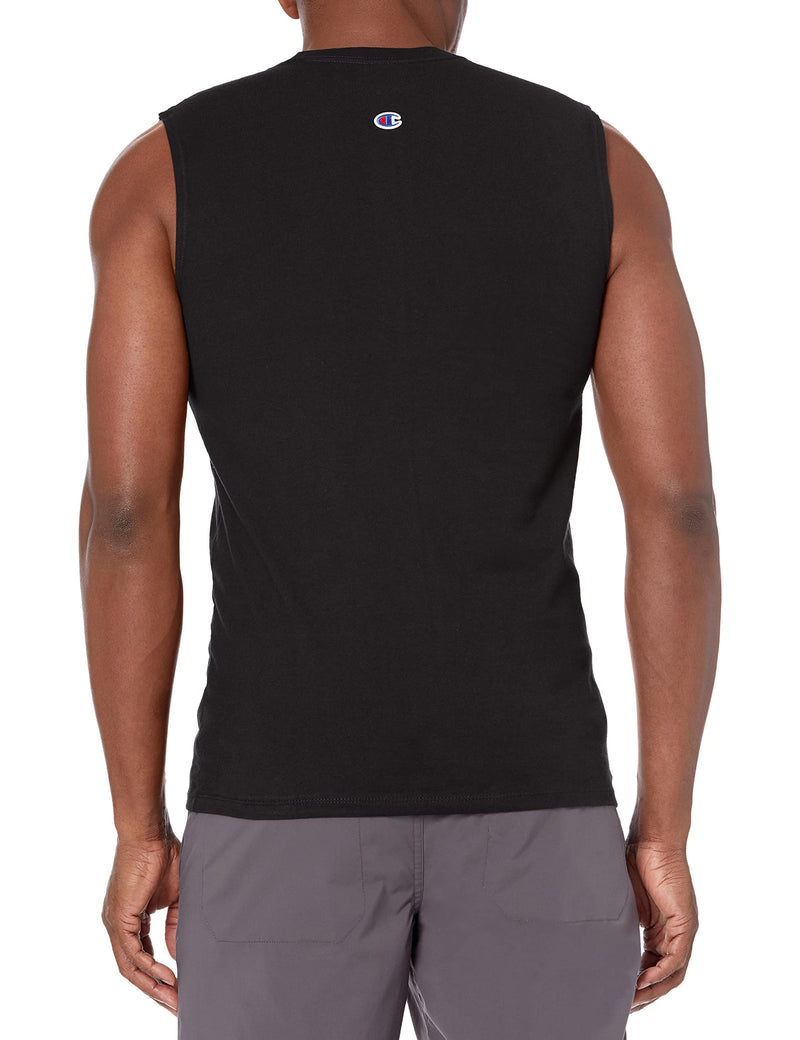[Australia - AusPower] - Champion Men's Classic Jersey Muscle Tee, Screen Print Script Small Black 