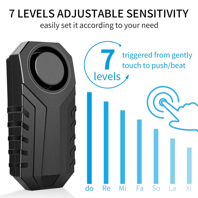 [Australia - AusPower] - Cruxer Bike Alarm with Remote, Wireless Vibration Motion Sensor Motorcycle Alarm,Anti-Theft Bicycle Alarm System Loud 113dB Burglar Vehicle Accessories for Mountain Bike Electric Scooter Trailer 
