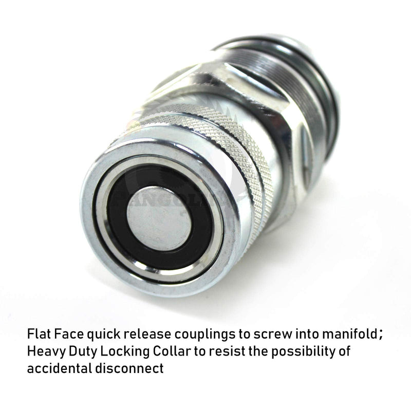 [Australia - AusPower] - PANGOLIN 6680018 Female Hydraulic Quick Connect Coupler 46mm Thread Diameter for Bobcat S130 S150 S160 S175 S185 S205 S220 S250 S300 S330 S450 S510 S530 T140 T180 T190 T200 Parts, 3 Month Warranty 