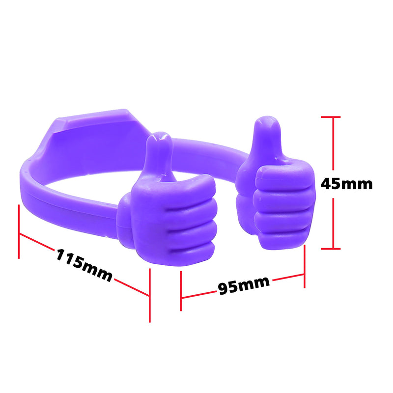 [Australia - AusPower] - Honsky Thumbs-up Cell Phone Stand Holder, Tablet Stand Cradle for Desk Desktop Smartphone Cellphone Mobile Phone Tablets – Universal Adjustable Flexible, Purple 