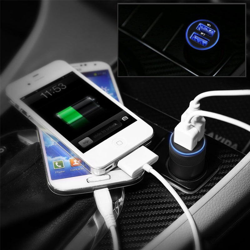 [Australia - AusPower] - Car Charger,Sicodo 3.4A 2 Pack USB Smart Port Charger Compatible with iPhone X 8 7 6S 6 Plus, 5 SE 5S 5 5C,Galaxy S9 S8 S7 S6 Edge, Note 8 4, LG G6 G5 V10 V20,Nexus 5 X 6P,Pixel,iPad Pro Portable Black 