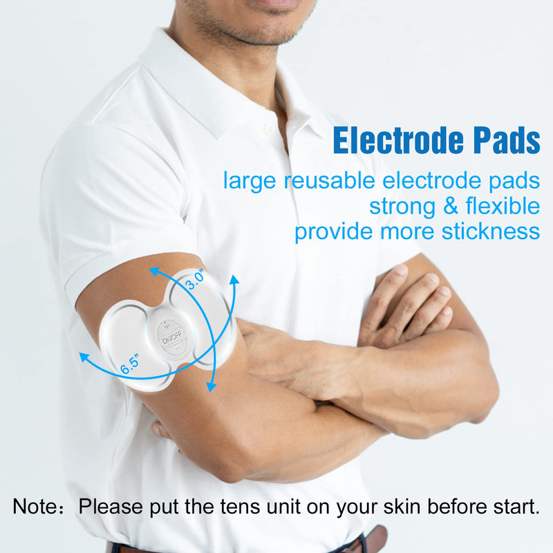 [Australia - AusPower] - OSITO TENS Unit Muscle Stimulator EMS Massage Machine (FSA HSA Approved Product) Rechargeable Mini Pain Relief Therapy Device Wireless Electric Pulse Massager for Neck Shoulder Back 