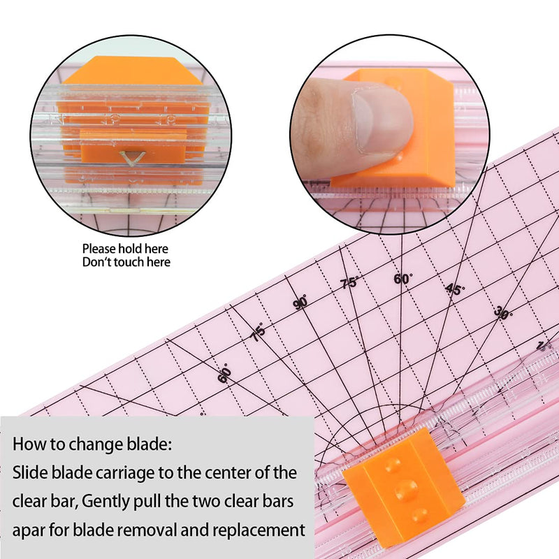 [Australia - AusPower] - Rayson RC4000P-US Paper Cutter Trimmer, A4 Size (12 inch) Paper Cutter for Coupon, Craft Paper and Photos (Light Pink) 