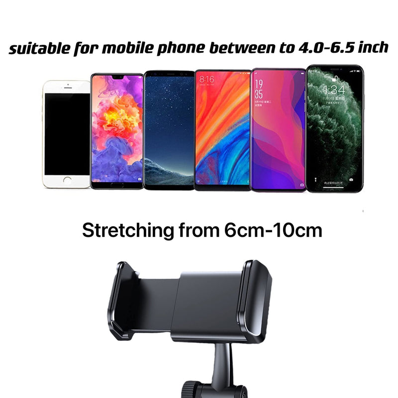 [Australia - AusPower] - VAGURFO Rear View Mirror Phone Holder Mount, Car Phone Mount- Phone Bracket, Phone Stand with 270° Swivel and Adjustable Clips, Universal Smartphone Cradle, Black 