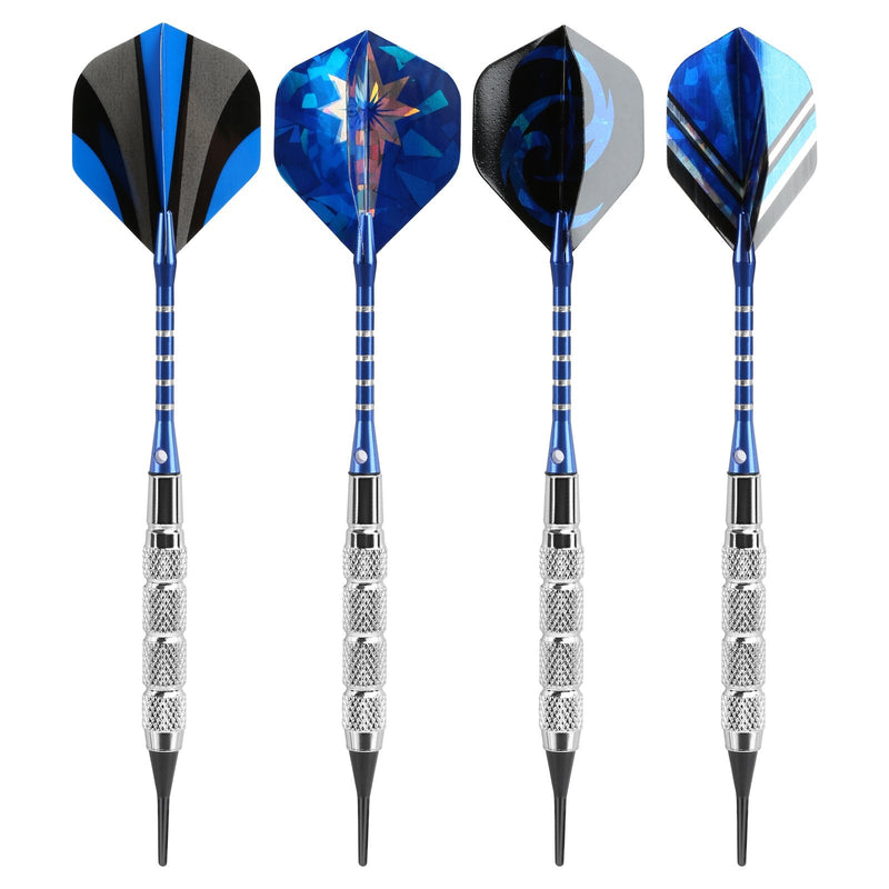 [Australia - AusPower] - GWHOLE 18g Soft Dart with 16 Dart Flights and 200 Dart Soft Tip Points for Electronic Dartboard, Set of 12 