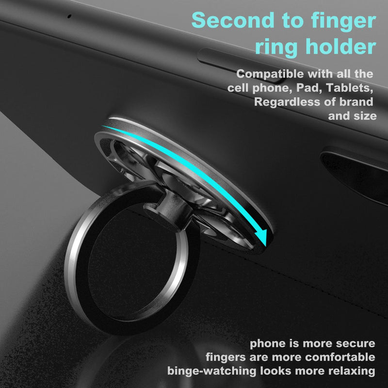 [Australia - AusPower] - Anti-Anxiety Finger Ring Stand, ebulous 360° Rotation Spinner Mobile Cell Phone Ring Stand Holder with Grip Kickstand Universal [Washable/Reusable] for iPhone/iPad/Samsung Note/Tablets etc (Gold)… Gold 