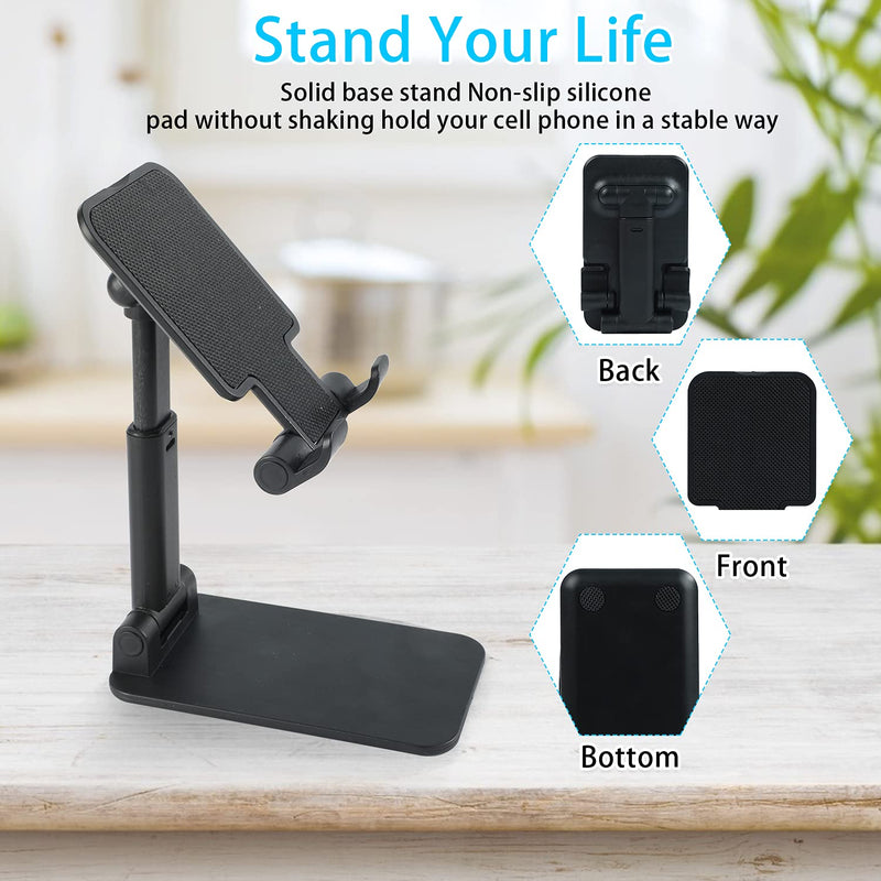 [Australia - AusPower] - Foldable Cell Phone Stand Holder.Cell Phone Holder for Desk.Phone Dock.Holder.Cradle.Stand for Office Desk.Mobile Phone Holder.Phone Stand for Desk.Cell Phone Stand.Cell Phone Holder for Desk 