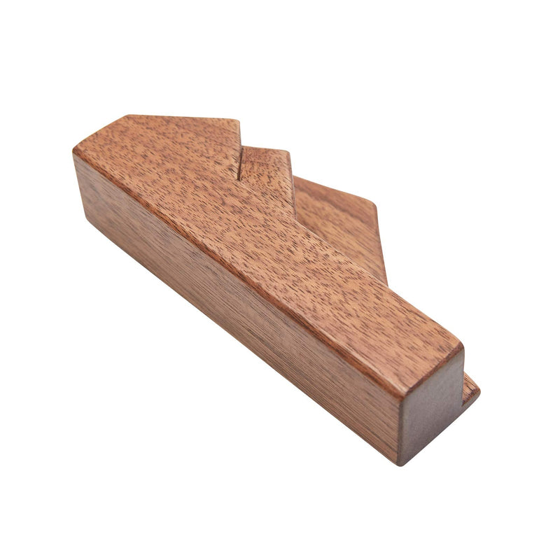 [Australia - AusPower] - Pandapark Bussiness Card Holder for Desk,Cloud Formation,Wood Business Card Display Holder,UniBody,1PCS,L4.6'' X W1.1'' X H2.0'' (Walnut Mountain) Walnut Mountain 