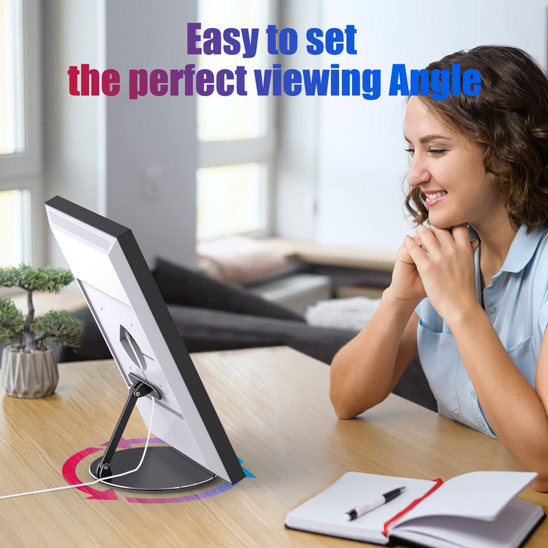 [Australia - AusPower] - ITSHOM Swivel and Tilt Stand, for Show 15 Smart Display, Made of Heavy-Duty Aluminum, Device Sit On It Without Mounting (Black) black 
