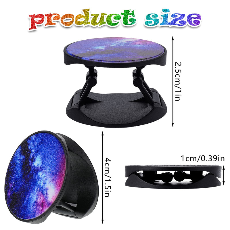 [Australia - AusPower] - 9 Pieces Cell Phone Grip Holder Collapsible Phone Holder Colorful Self-Adhesive Finger Ring Sublimation Phone Holders for Smartphone and Tablets (Nebula) Nebula 