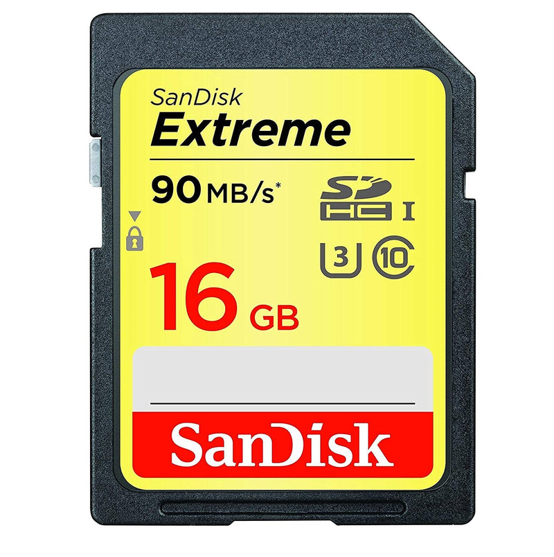 [Australia - AusPower] - SanDisk Extreme 16 GB SD Card (2 Pack) Speed Class 10 UHS-1 U3 C10 4K HD16G SDHC Memory Cards for Compatible Digital Camera, Computer, Trail Cameras 