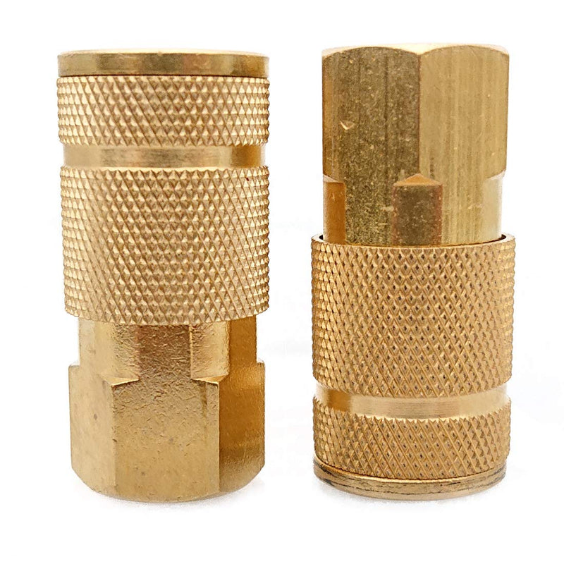 [Australia - AusPower] - T TANYA HARDWARE Coupler and Plug Kit (14 Piece), Automotive Type C, 1/4 in. NPT, Solid Brass Quick Connect Air Fittings Set 14 Piece 