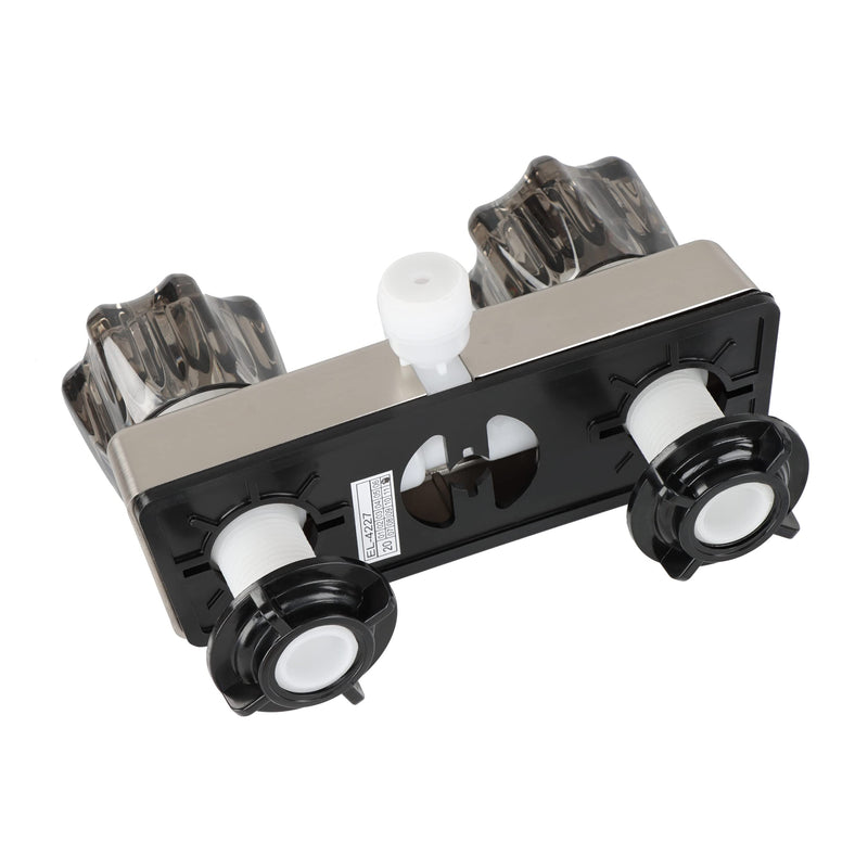 [Australia - AusPower] - Empire Faucets Exterior RV Shower Valve - 4in Nickel Camper Outdoor Shower Valve with Crystal Knobs and Vacuum Breaker 