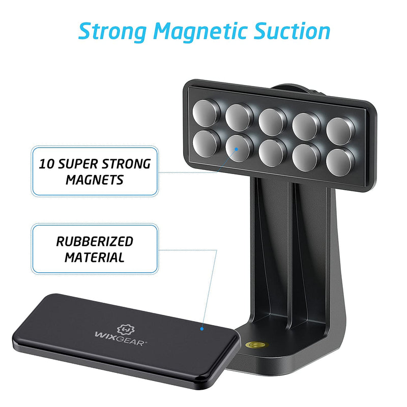 [Australia - AusPower] - WixGear Magnetic Tripod Mount Strong Phone Holder for Tripod Compatible with iPhone and Android Devices 