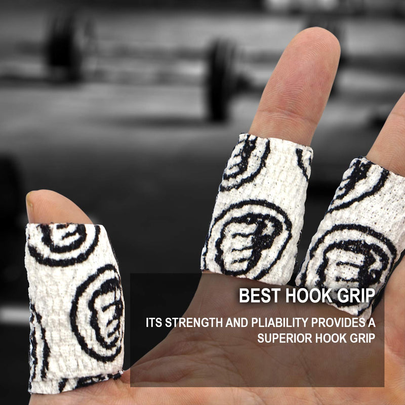 [Australia - AusPower] - WOD Nation Weightlifting Hook Grip Tape - 3 Pack 23 Feet Long Sticky, Comfortable & Stretchy Athletic Tape for Weight Lifting forCrossfit and Cross Training - Thumb, Hand & Finger Protection White 1.5 inch x 23 Feet 