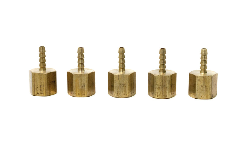 [Australia - AusPower] - LTWFITTING Brass Barb Fitting Coupler 1/8-Inch Hose ID x 1/4-Inch Female NPT Fuel Gas Water(Pack of 5) 
