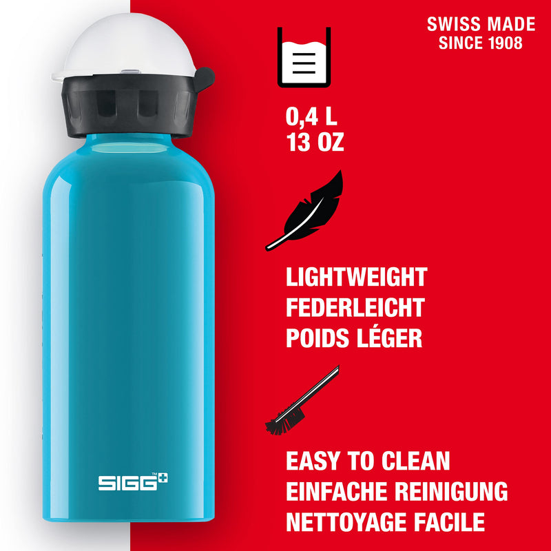 [Australia - AusPower] - SIGG - Kids Water Bottle - KBT Kicker - Leakproof - Lightweight - BPA Free - Aluminum - 13 Oz 