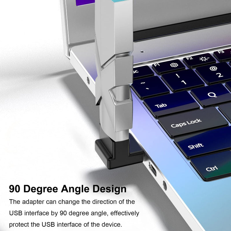 [Australia - AusPower] - Jadebones 90 Degree USB 3.0 Adapter (4 Pack), Vertical Up and Down Angle, Horizontal Left and Right Angle USB Male to Female Extender Connector 