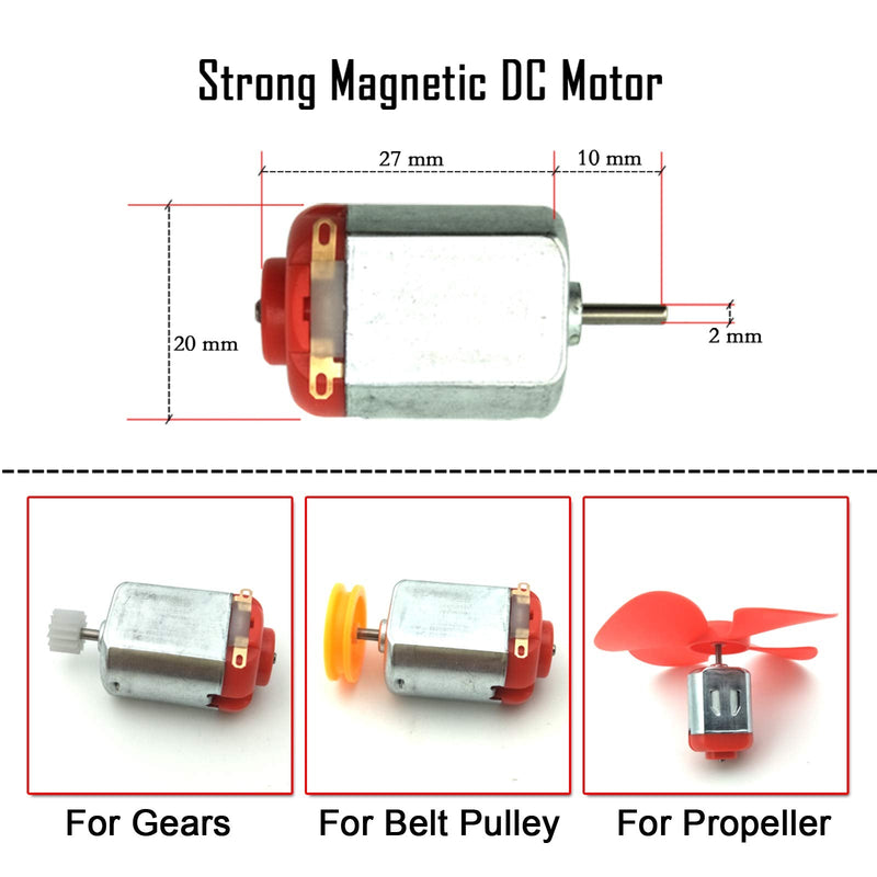 [Australia - AusPower] - 10pcs Micro 130 DC Motor Strong Magnetic Brushed Electric DC 3V -12V 25000 RPM Cars Toys Electric Motor, High Speed Torque DIY Remote Control Toy Car Hobby Motor, Metal Car Engine Motor Kit for Toys 