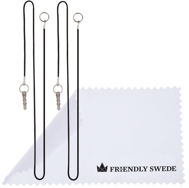 [Australia - AusPower] - Capacitive Touch Screen Stylus Pens 4.5", 6-Pack - Including 2 x 15 Lanyards and Screen Cleaning Cloth by The Friendly Swede (Black, Gold, Silver, Blue, Sea Blue, Green) Black, Gold, Silver, Blue, Sea Blue, Green 