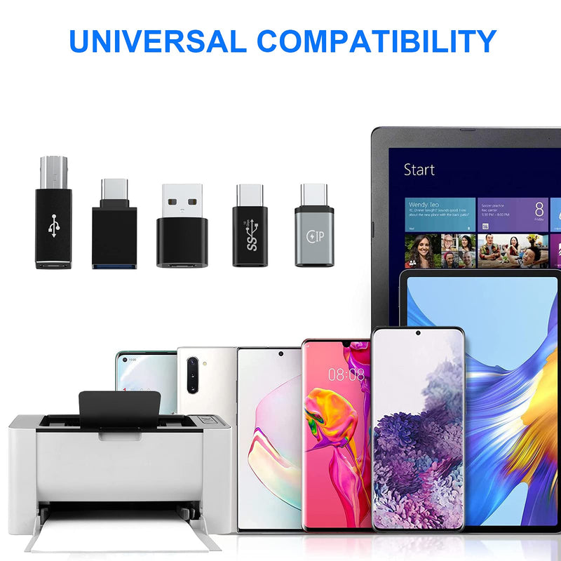 [Australia - AusPower] - USB A to USB C ,Type C Female to USB Male ,Type C Male to Type C Female ,Type C to USB B Lightning Female to Type c Compatible iPad, Samsung Galaxy,Laptop 