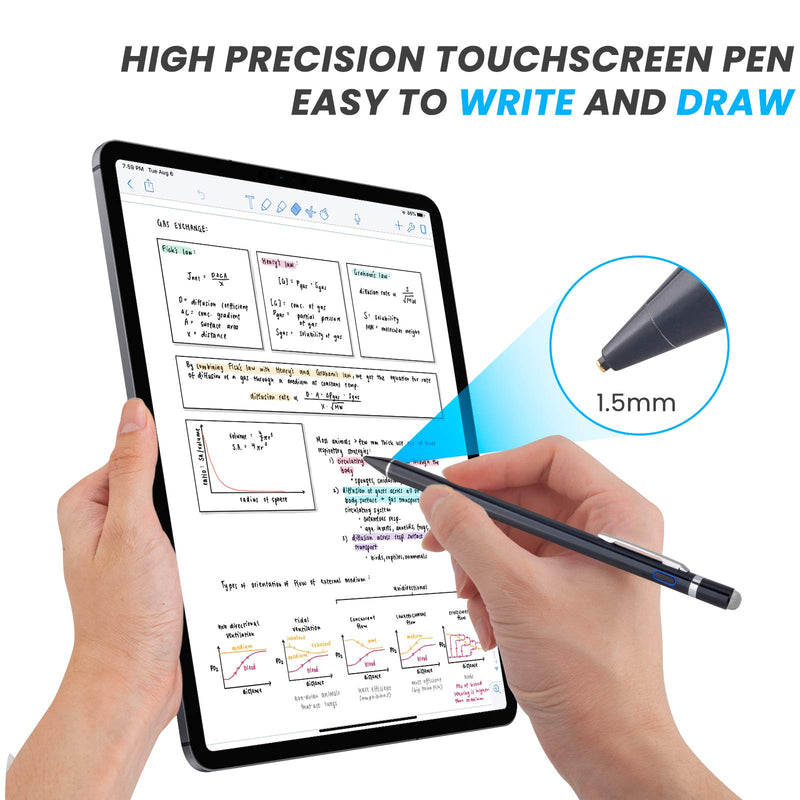 [Australia - AusPower] - Pencil for Lenovo 2 in 1 Chromebook, EDIVIA Digital Pencil with 1.5mm Ultra Fine Tip Pen for Lenovo C330 Chromebook Stylus, Black 