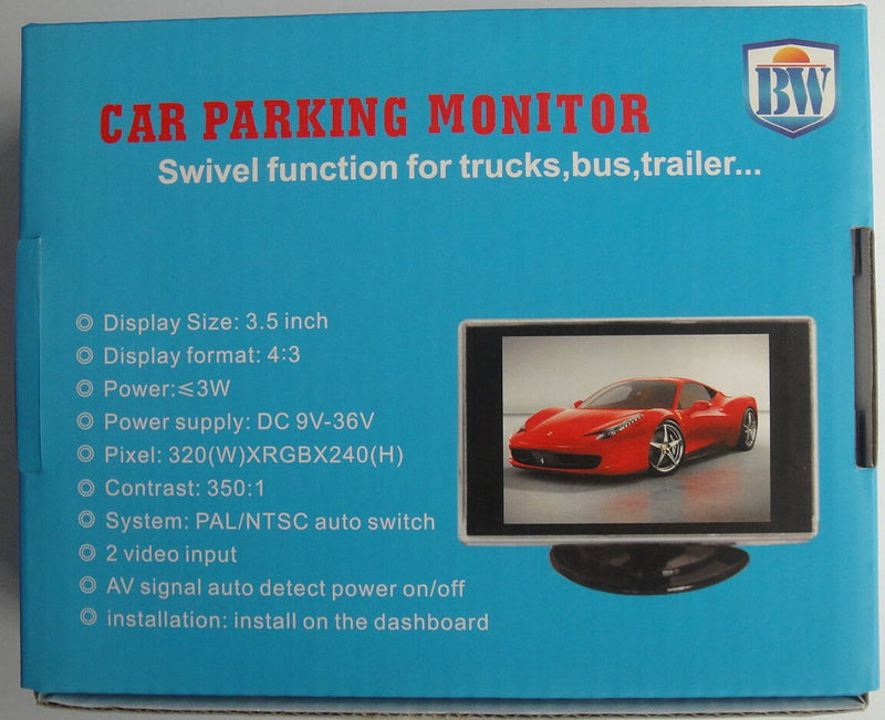 [Australia - AusPower] - BW 3.5 Inch TFT LCD Monitor for Car / Automobile 